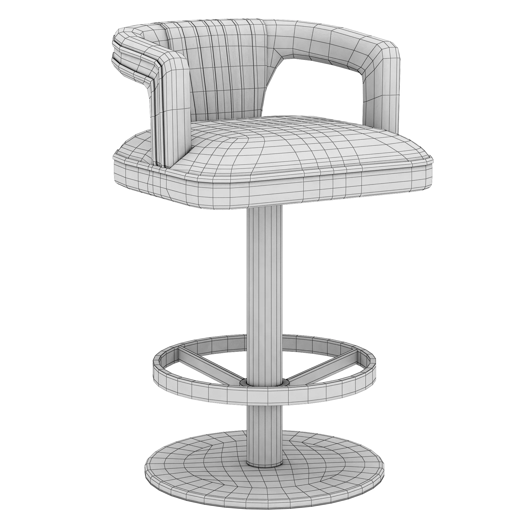 Brabbu KAROO II COUNTER STOOL — 3D model preview 8