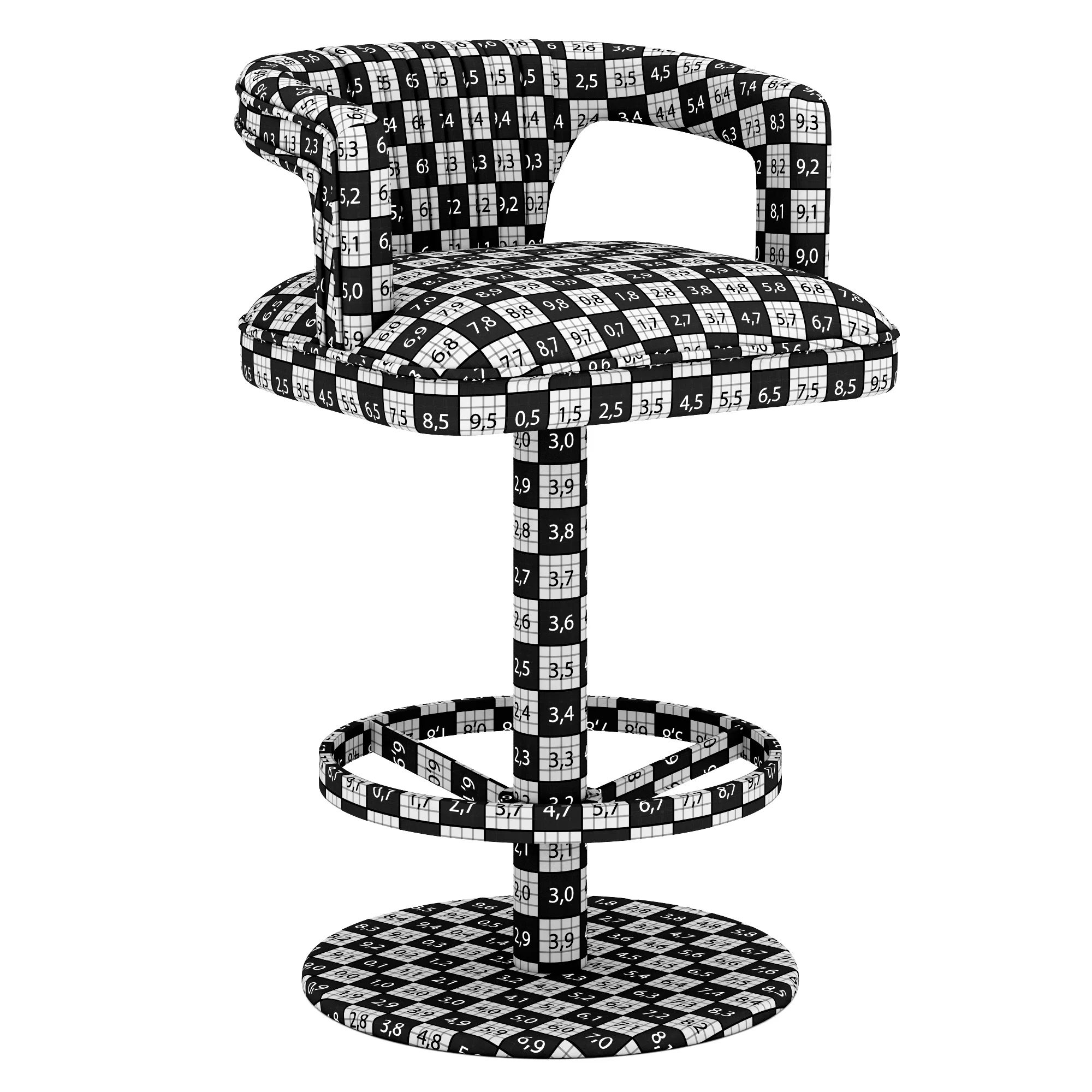 Brabbu KAROO II COUNTER STOOL — 3D model preview 9