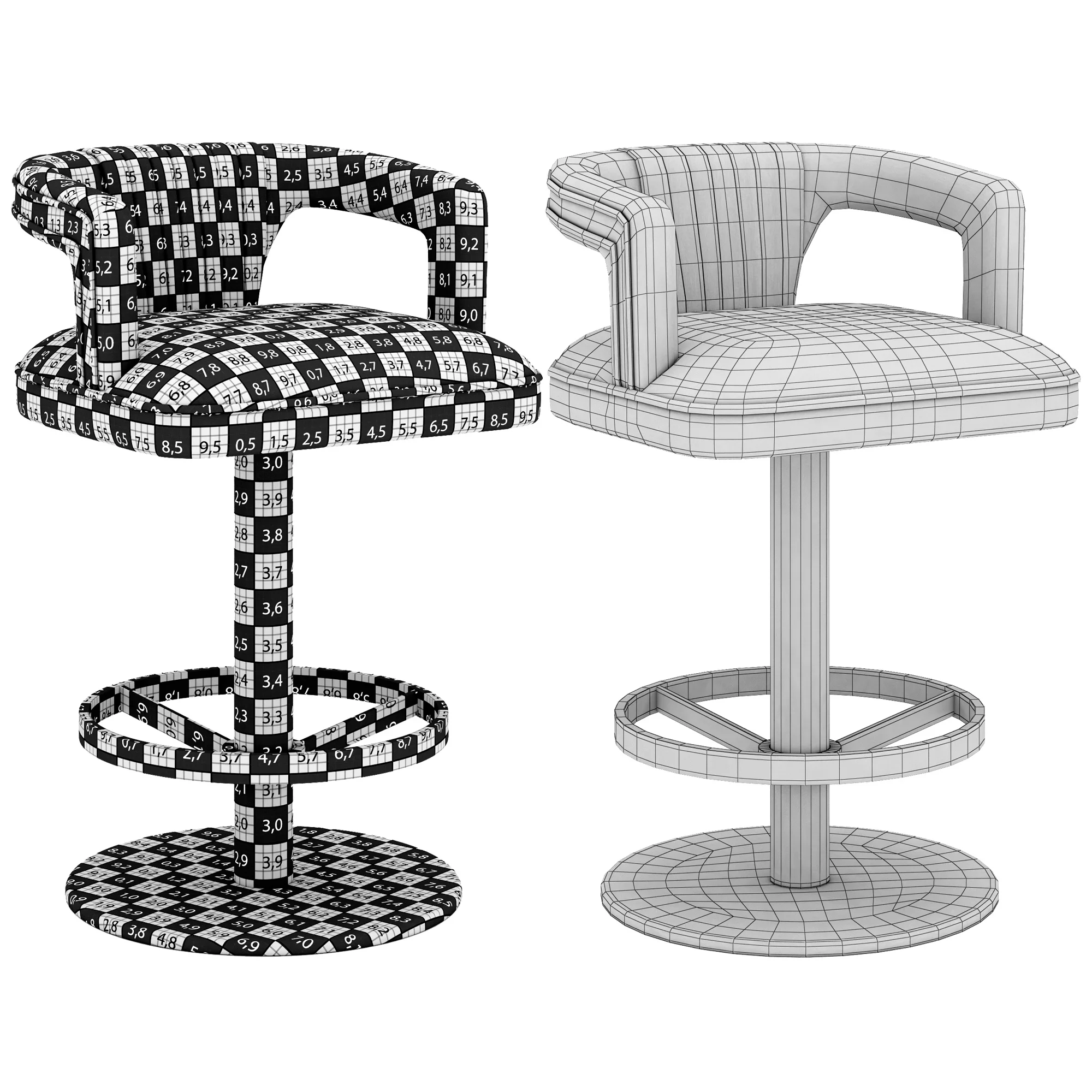 Brabbu KAROO II COUNTER STOOL — 3D model preview 10