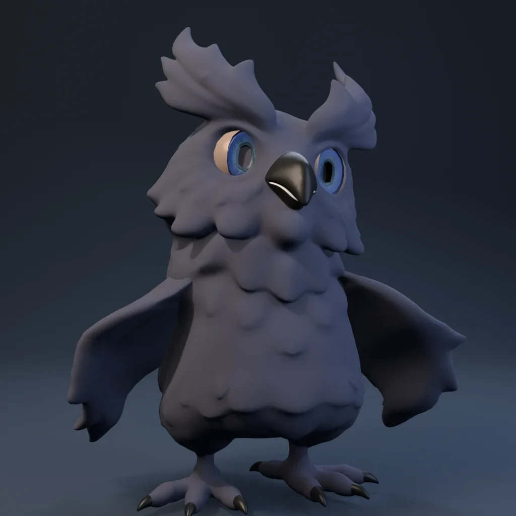 Illustration Owl Rigged