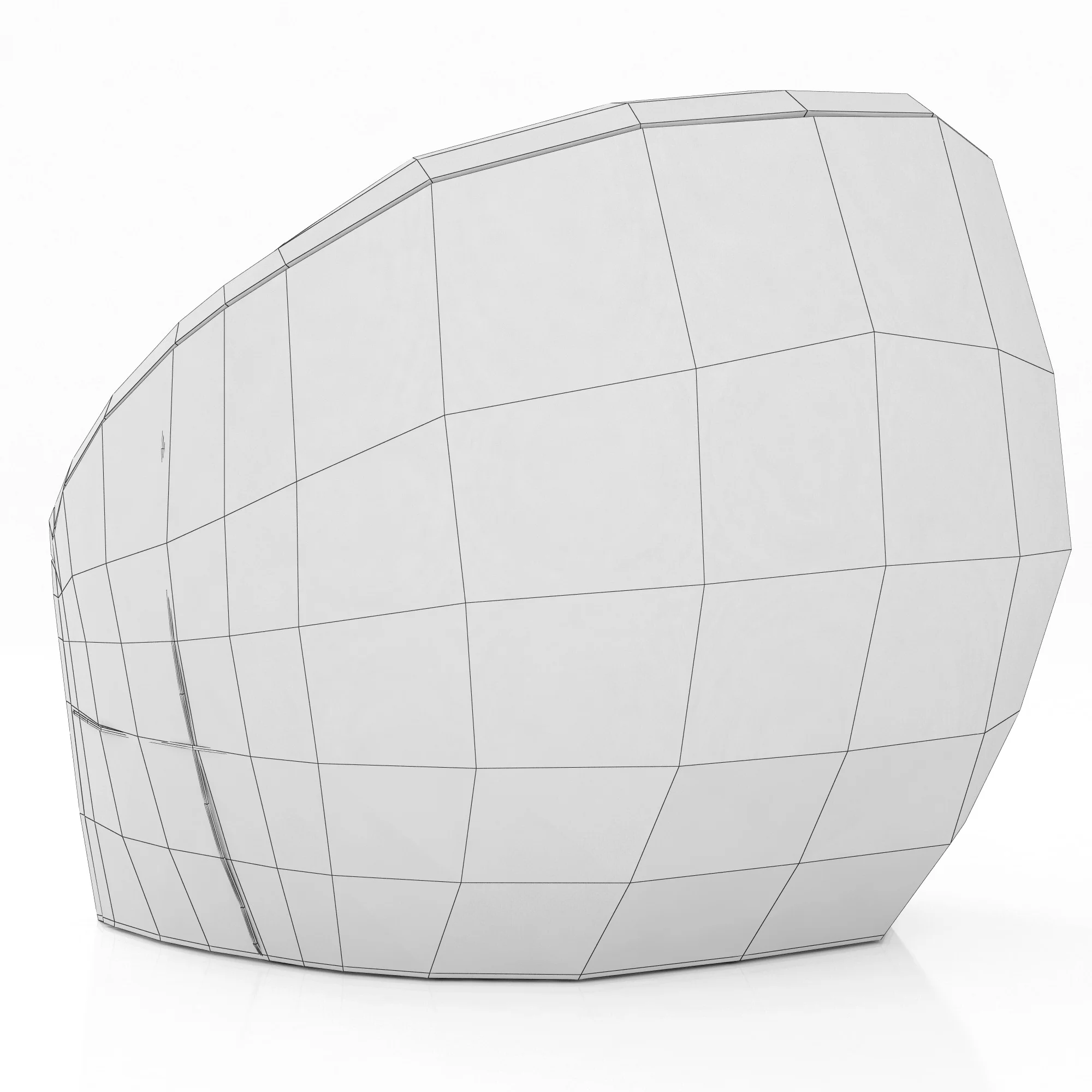 Restoration Hardware Oberon Leather Swivel Chair — 3D model preview 8