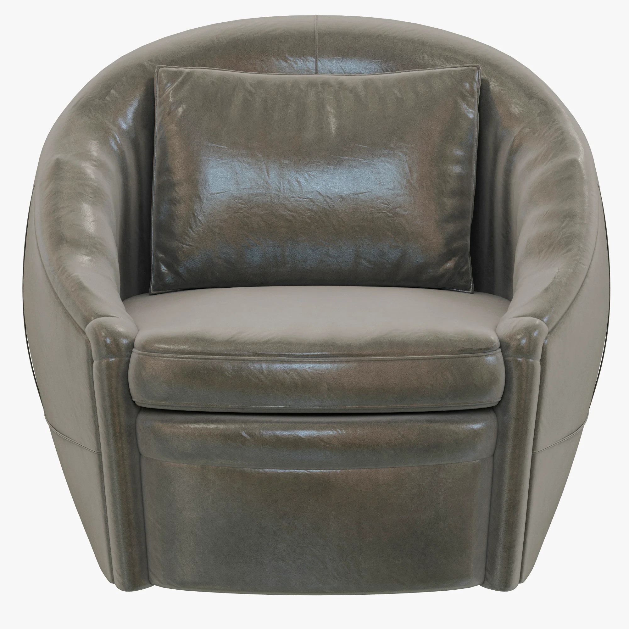 Restoration Hardware Oberon Leather Swivel Chair — 3D model preview 10