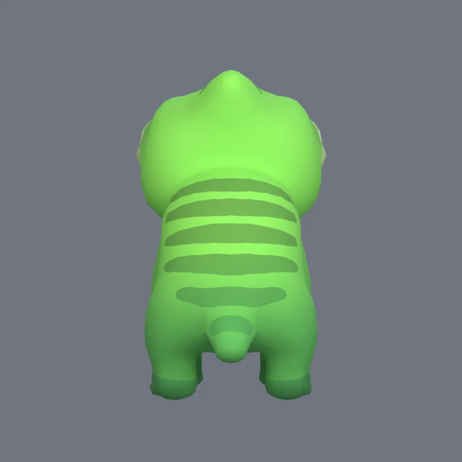Stylized Animal Chameleon, 3D model preview 4