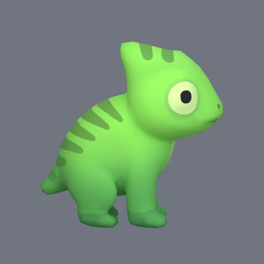 Stylized Animal Chameleon, 3D model preview 5