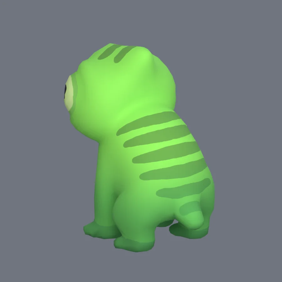 Stylized Animal Chameleon, 3D model preview 6