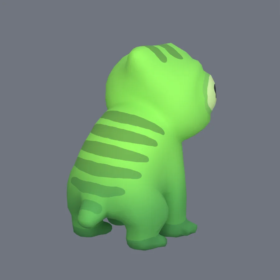 Stylized Animal Chameleon, 3D model preview 7