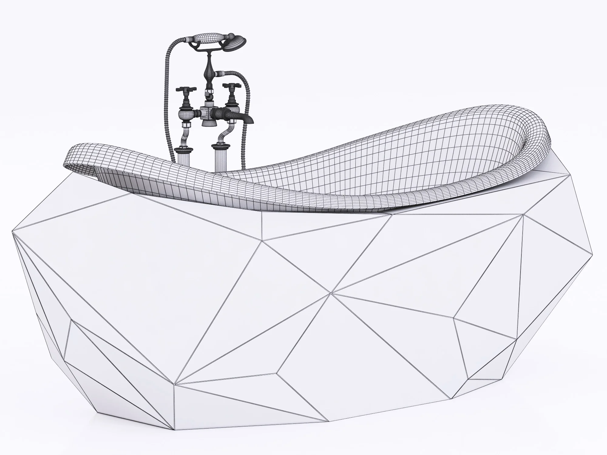 DIAMOND BATHTUB By MAISON VALENTINA — 3D model preview 6