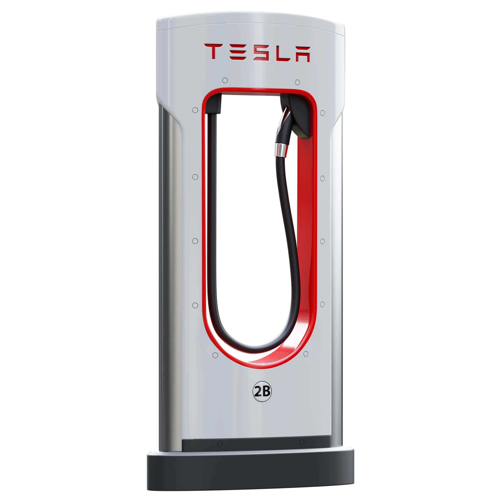 Tesla Supercharger, 3D model preview 3