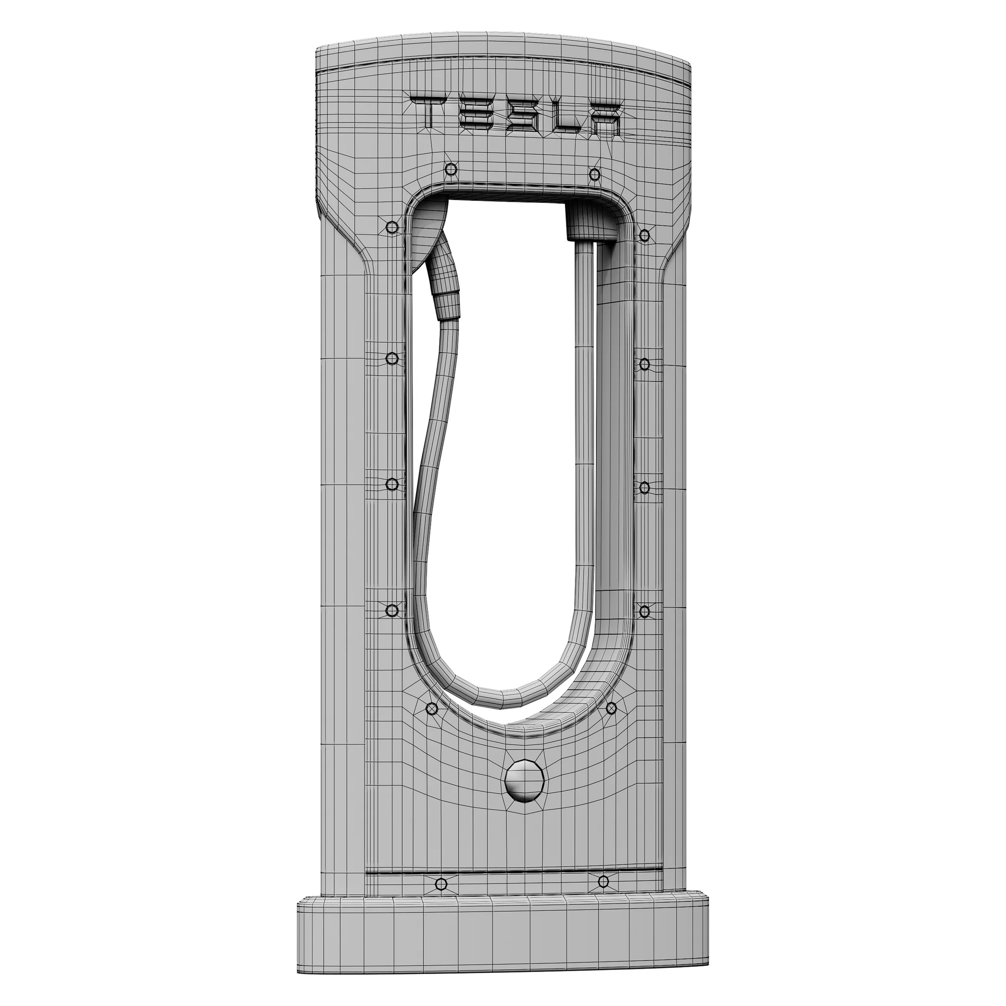 Tesla Supercharger, 3D model preview 6