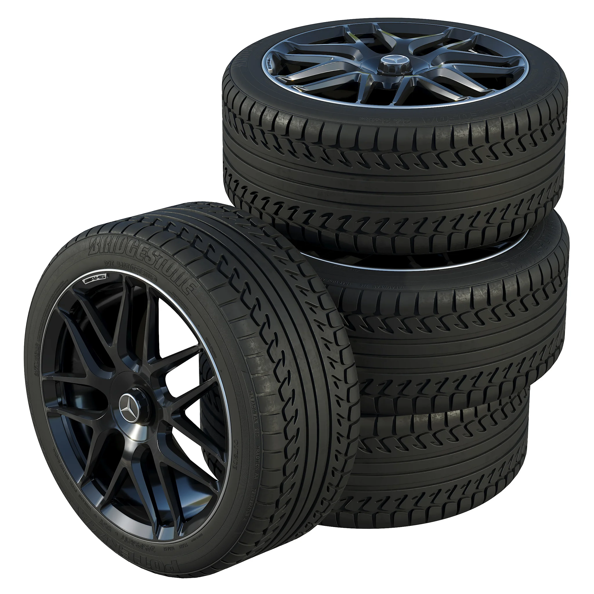 Mercedes Tires 2, 3D model preview 1