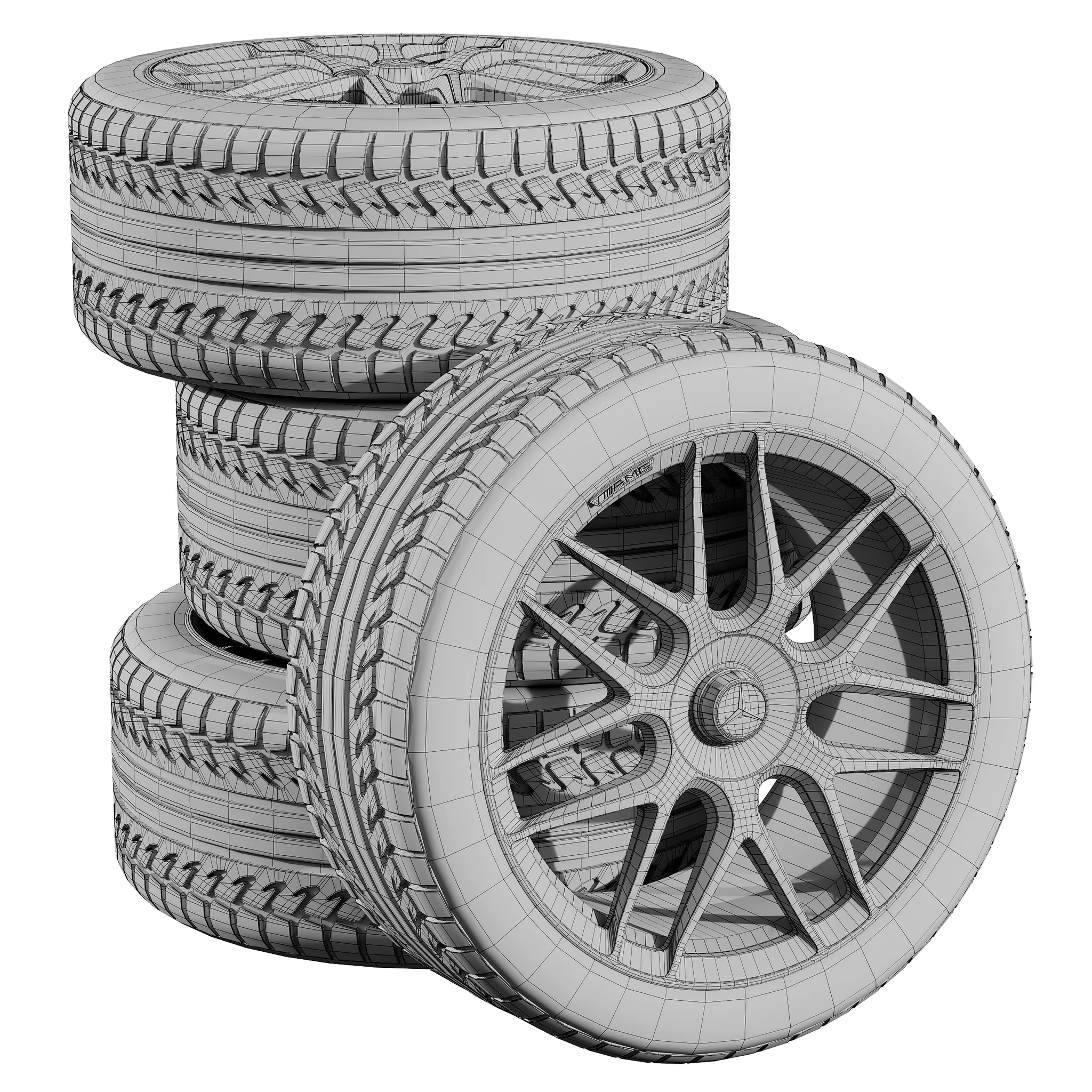 Mercedes Tires 2, 3D model preview 4
