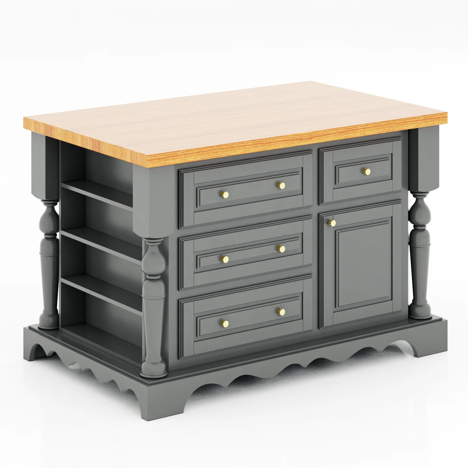 Lyn Design Kitchen Island — 3D model preview 1