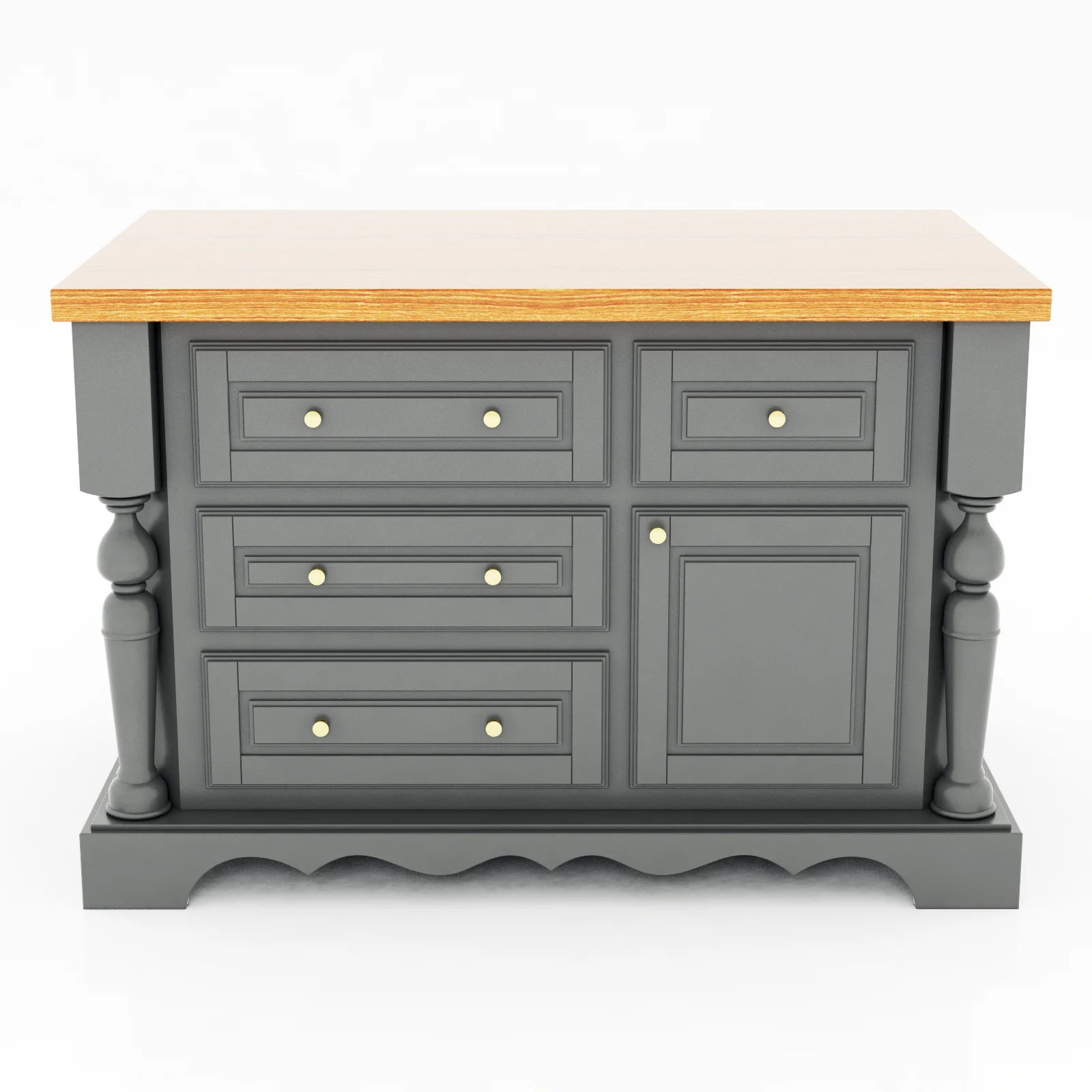 Lyn Design Kitchen Island — 3D model preview 3