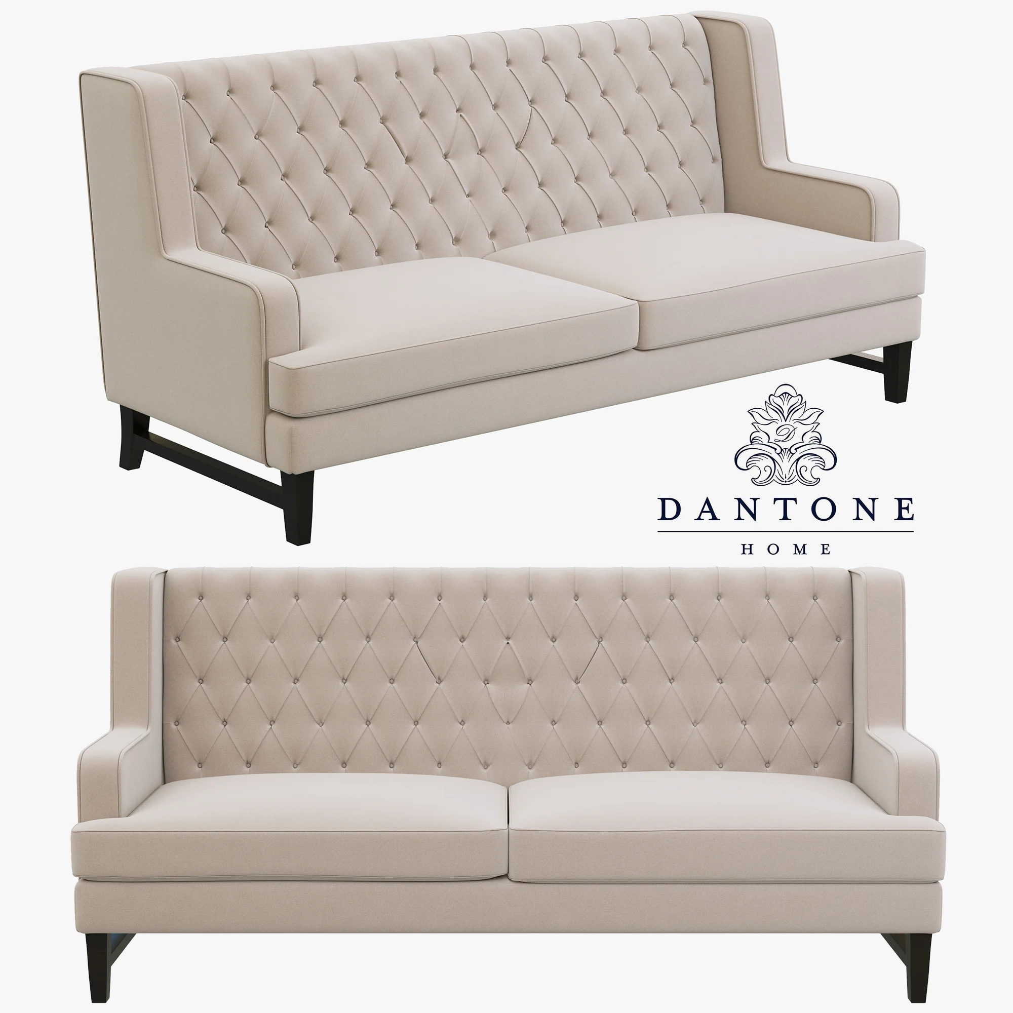 Dantone Home Baltimore Sofa — 3D model preview 2