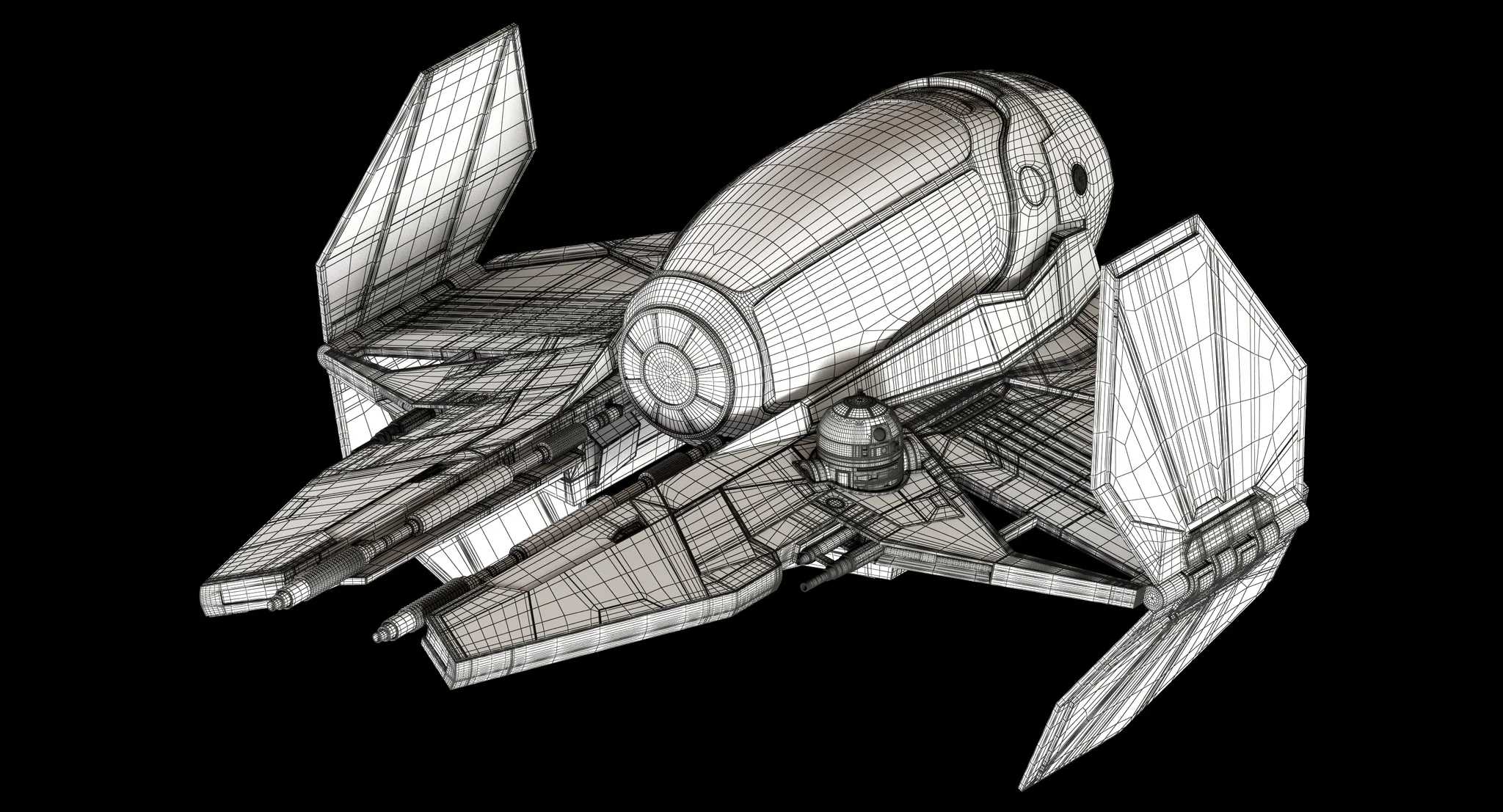 ETA 2 Jedi Interceptor — 3D model preview 16