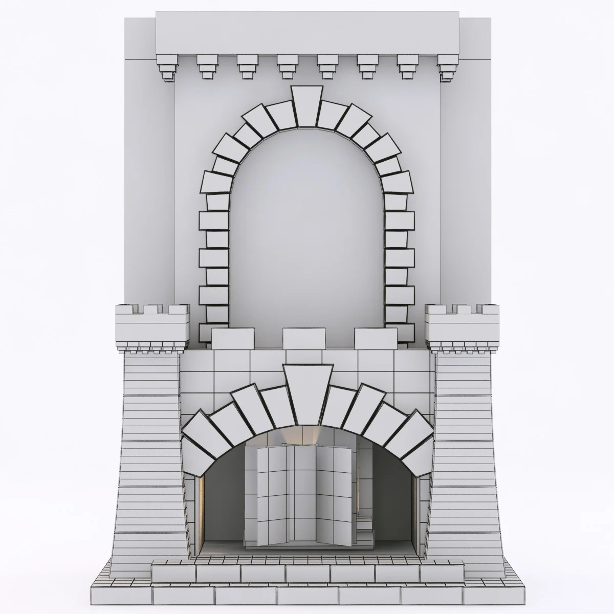 Marble Fireplace4 — 3D model preview 1