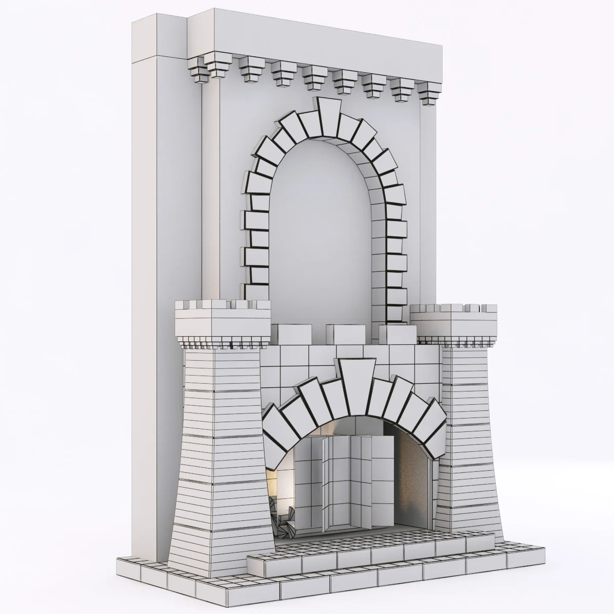 Marble Fireplace4 — 3D model preview 5