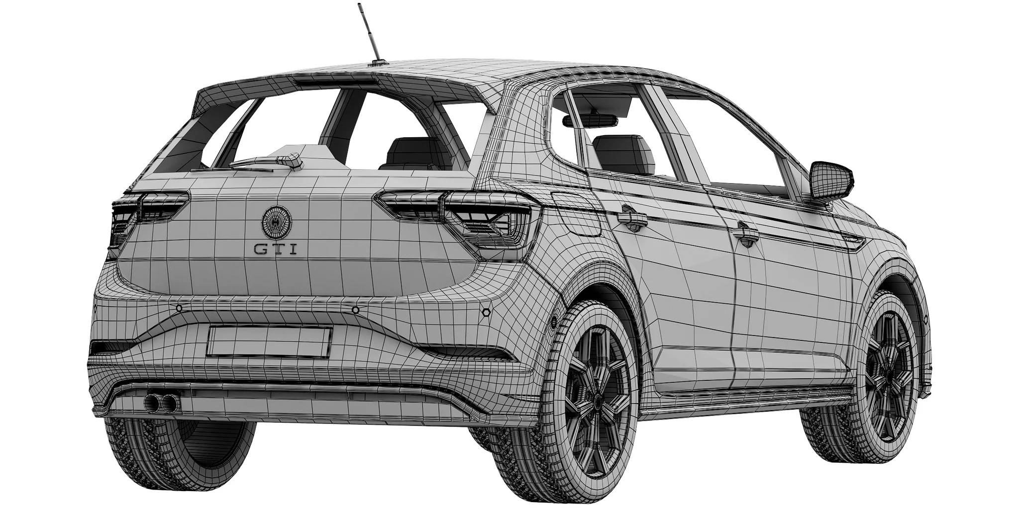 Volkswagen Polo GTI 2022, 3D model preview 8