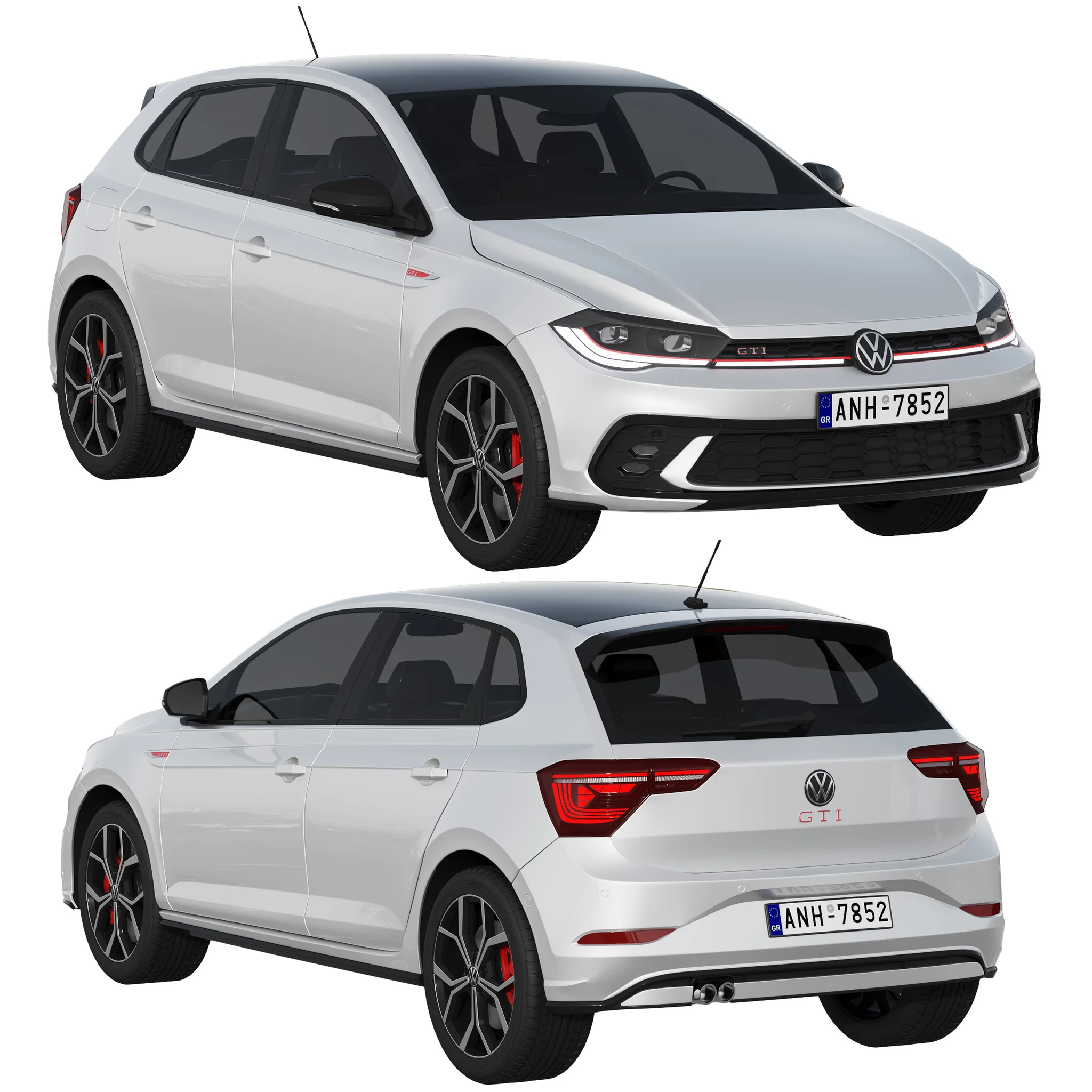 Volkswagen Polo GTI 2022, 3D model preview 16