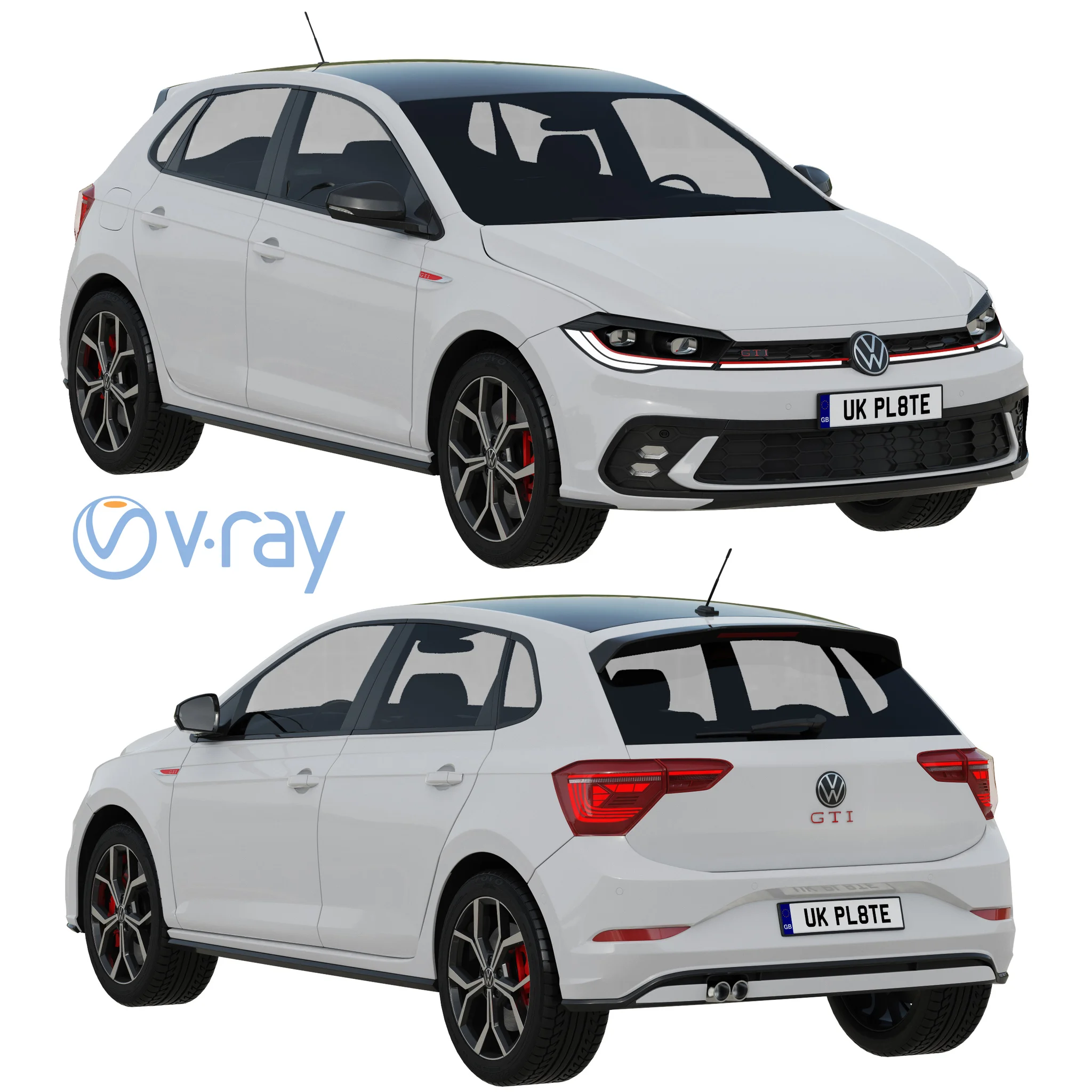 Volkswagen Polo GTI 2022, 3D model preview 20