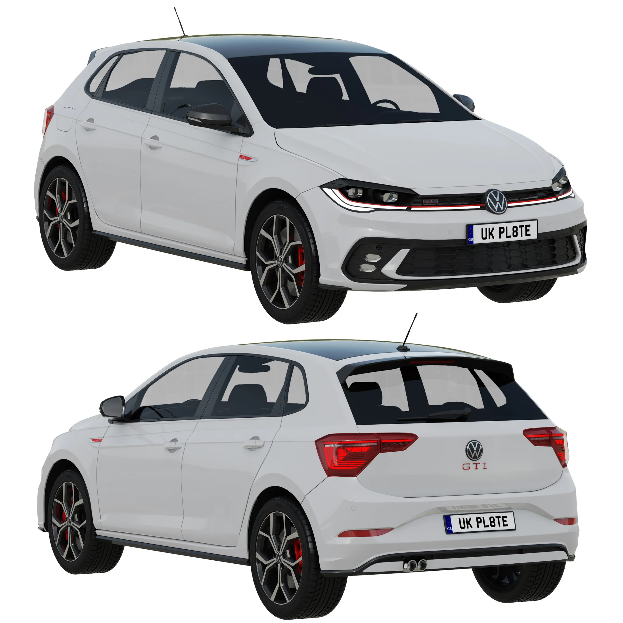 Volkswagen Polo GTI 2022, 3D model preview 21