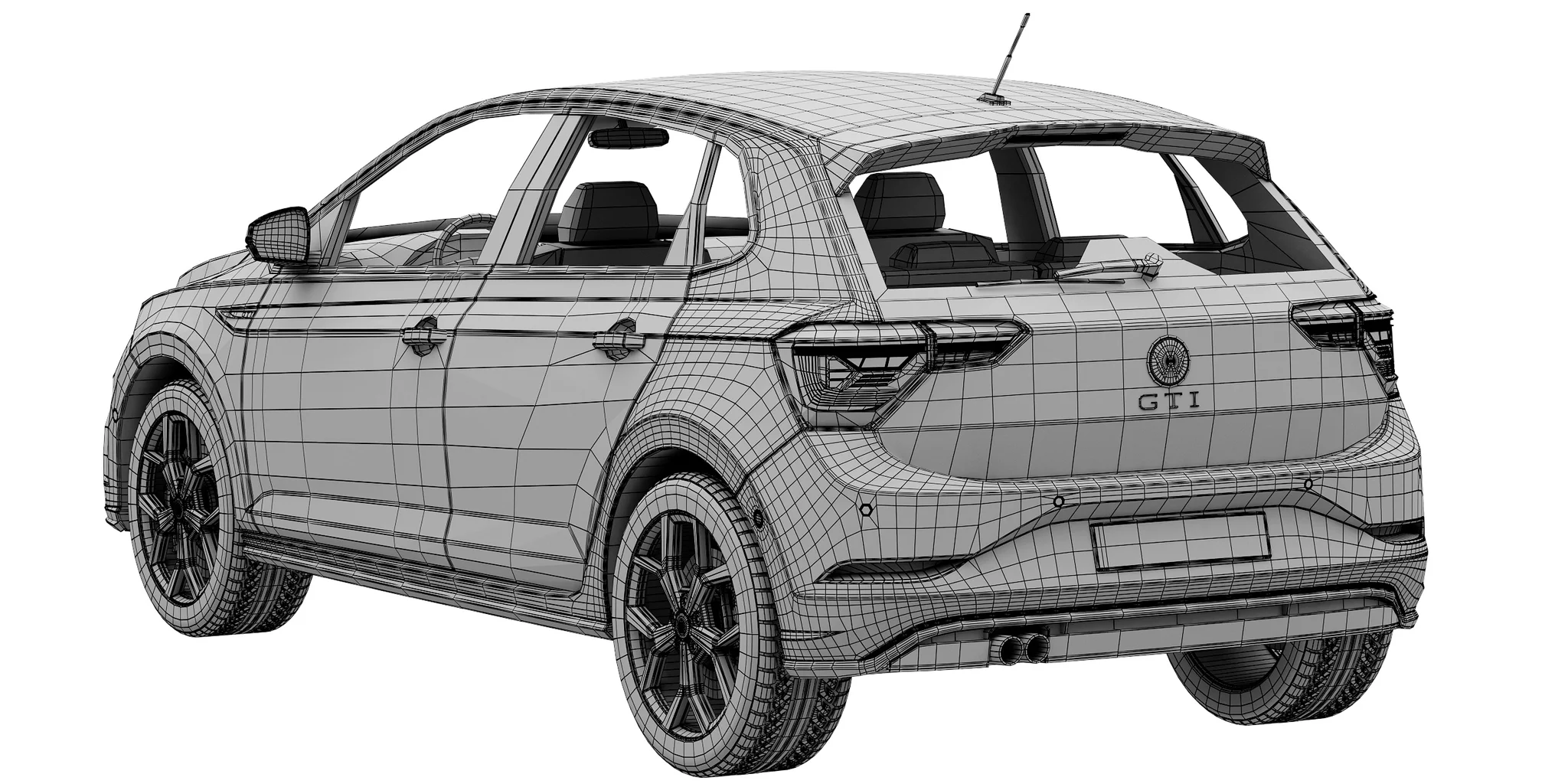 Volkswagen Polo GTI 2022, 3D model preview 23