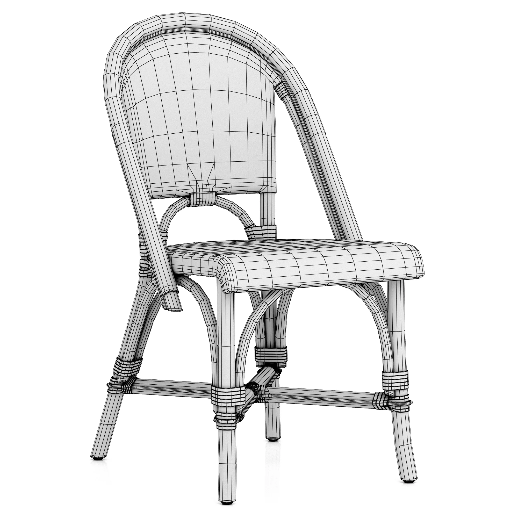 Restoration Hardware St Germain Resin Side Chair — 3D model preview 7