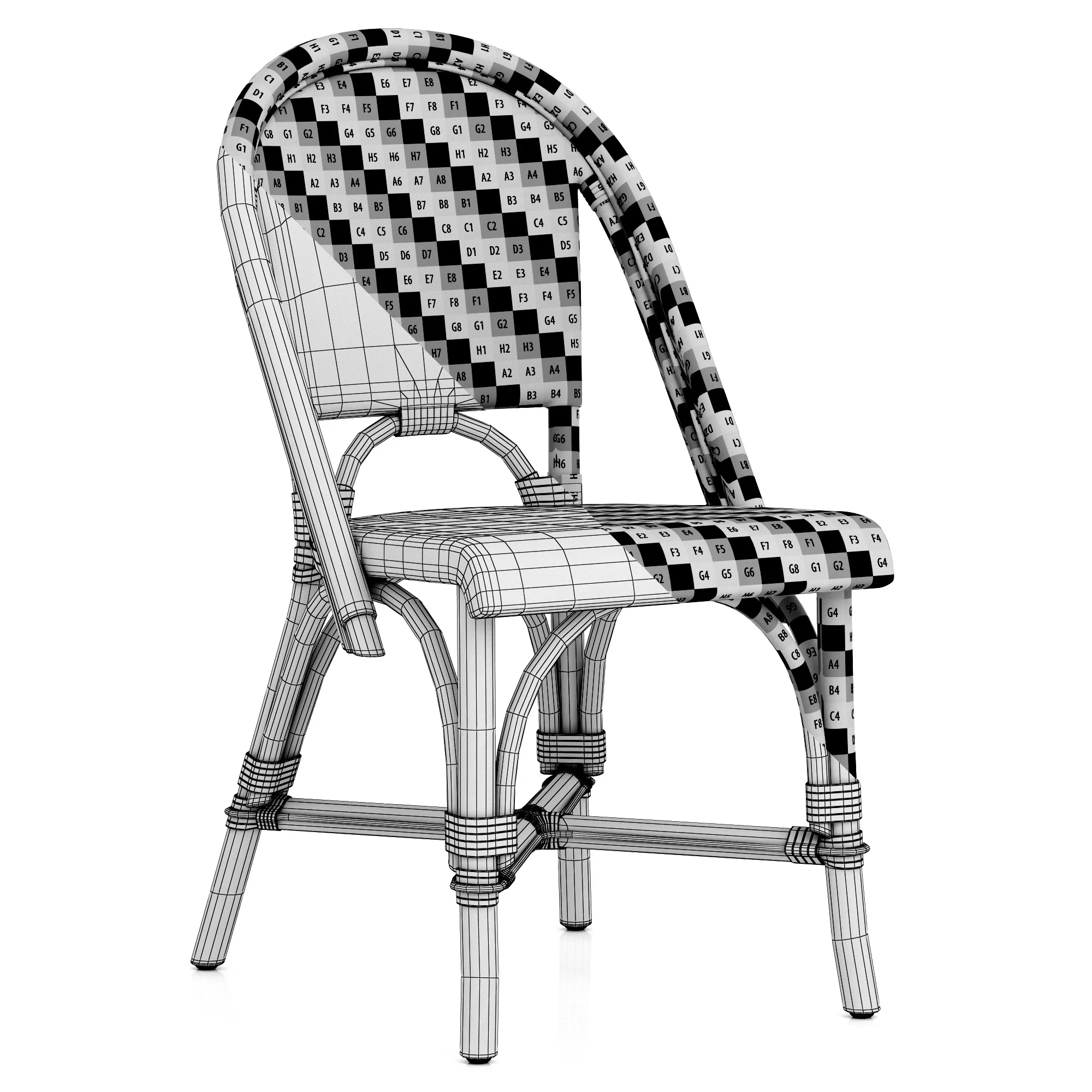 Restoration Hardware St Germain Resin Side Chair — 3D model preview 8