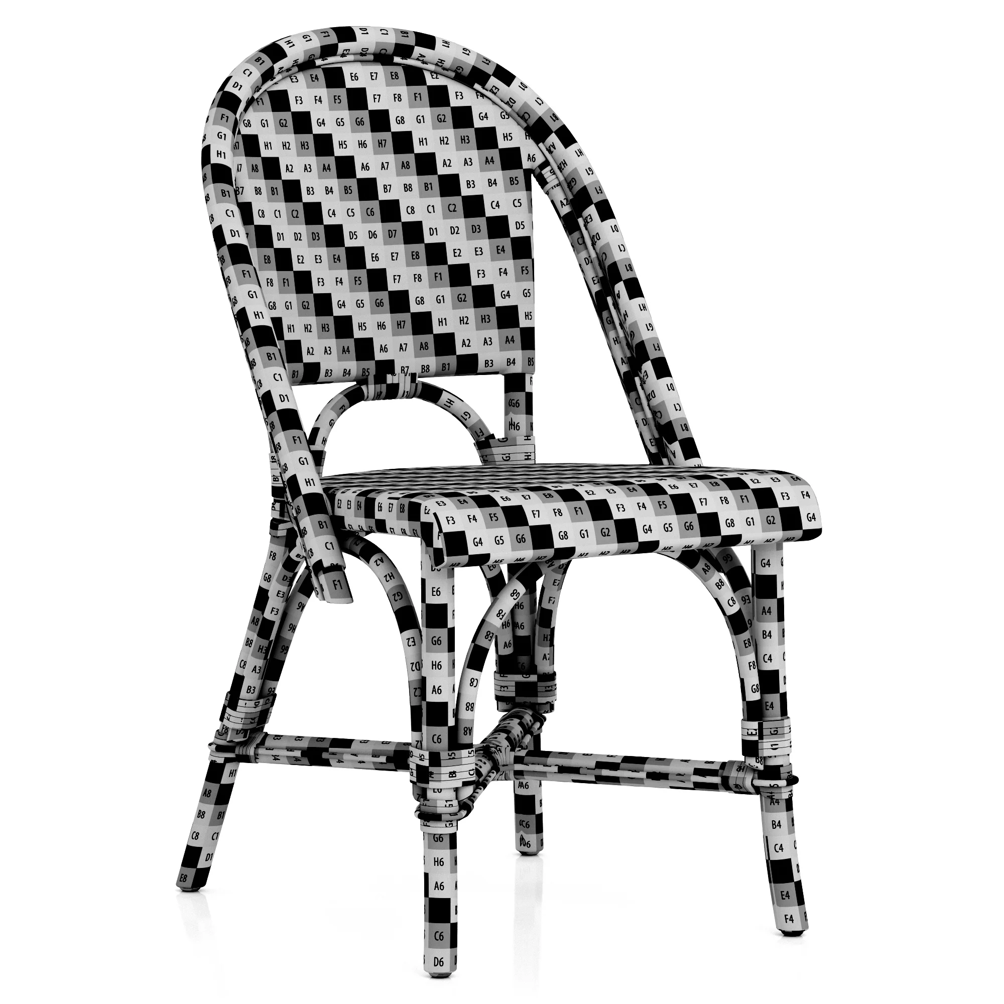 Restoration Hardware St Germain Resin Side Chair — 3D model preview 9