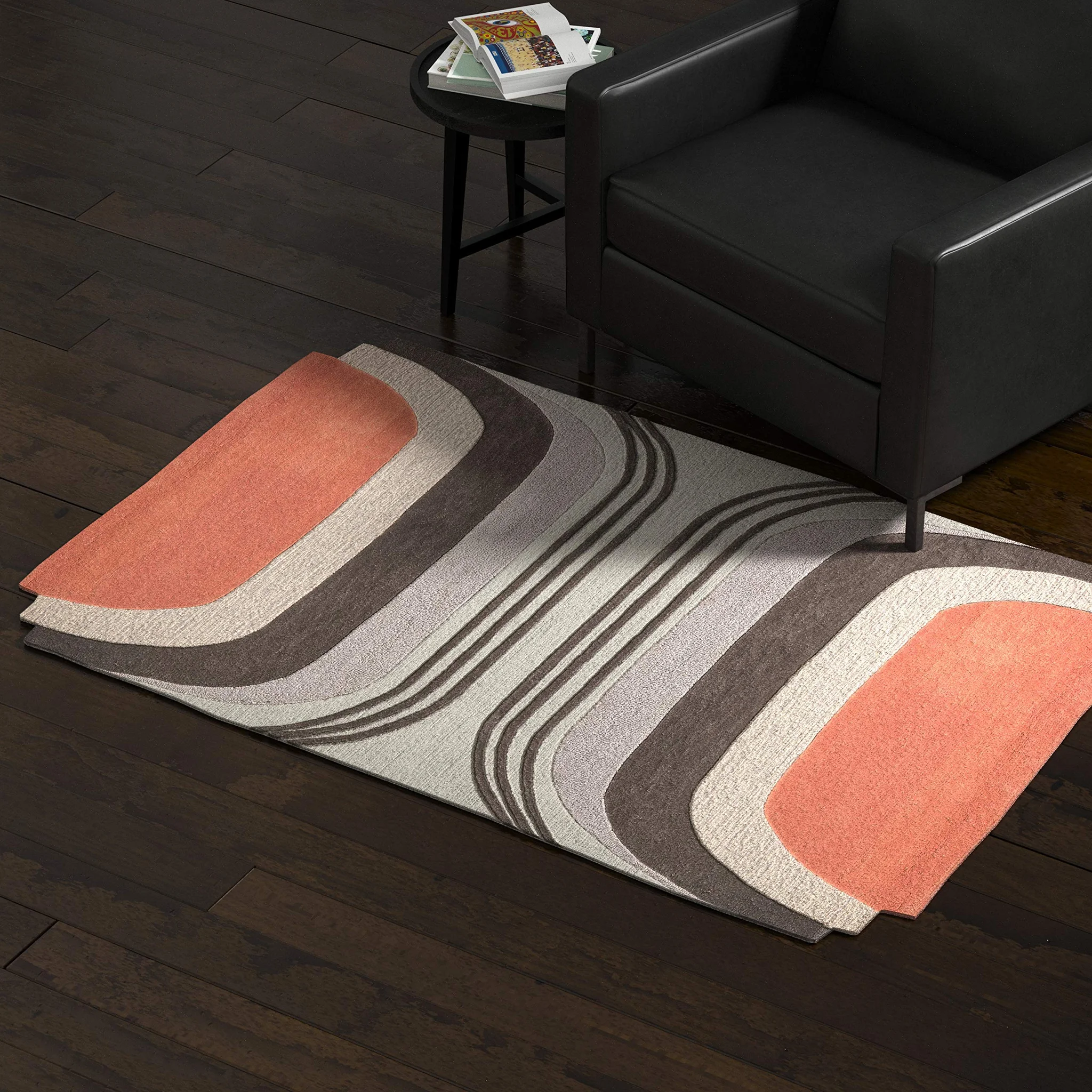 Mid-Century Modern Color-Block Area Rug