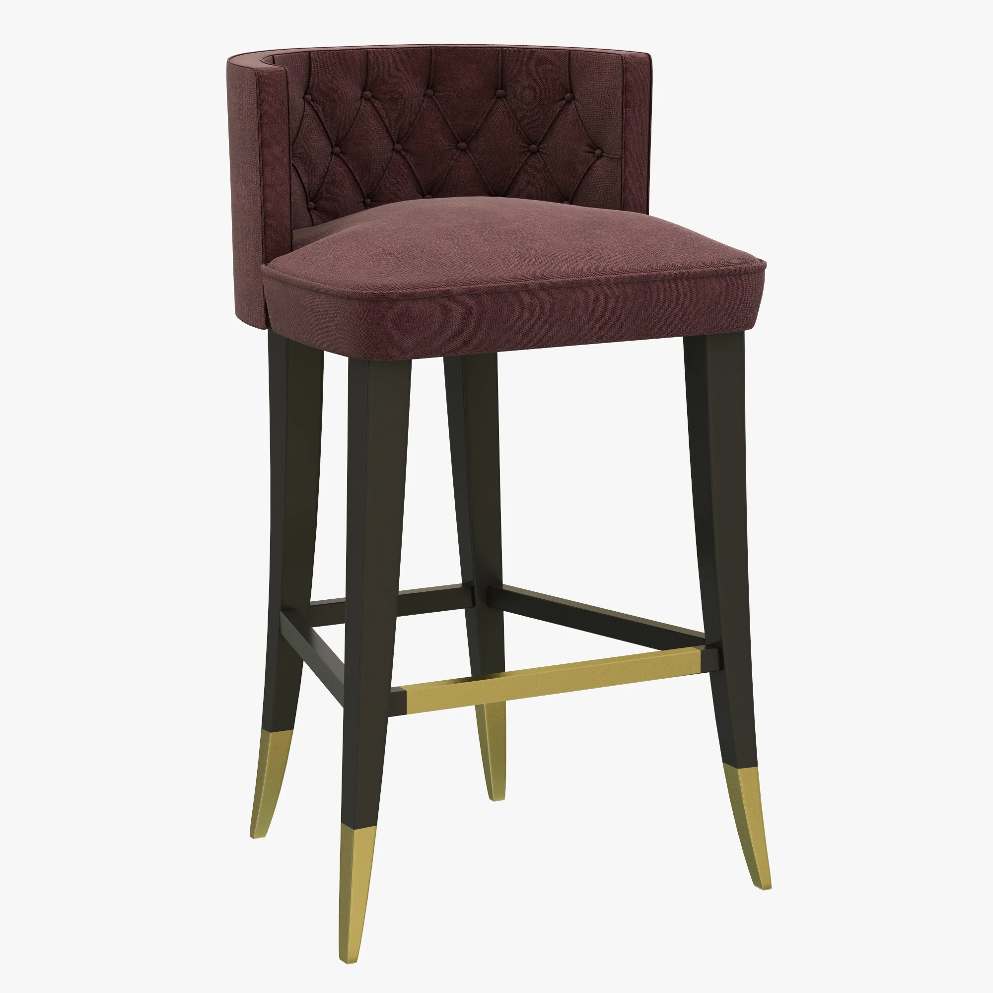 Brabbu Bourbon Counter Stool — 3D model preview 1