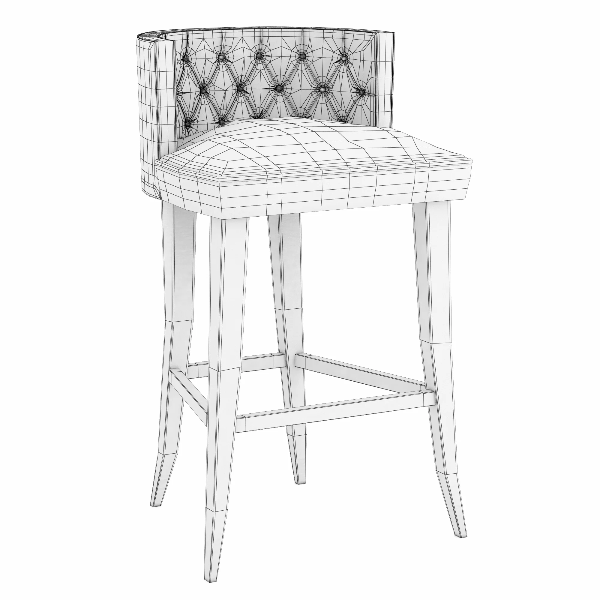 Brabbu Bourbon Counter Stool — 3D model preview 9