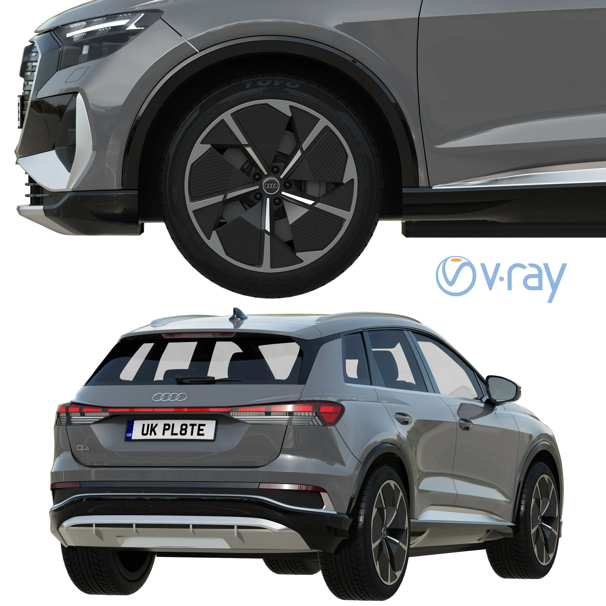 Audi Q4 E Tron, 3D model preview 4