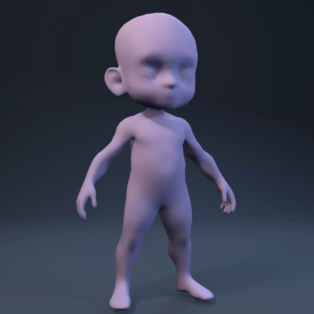Basemesh Stylized Kid 01
