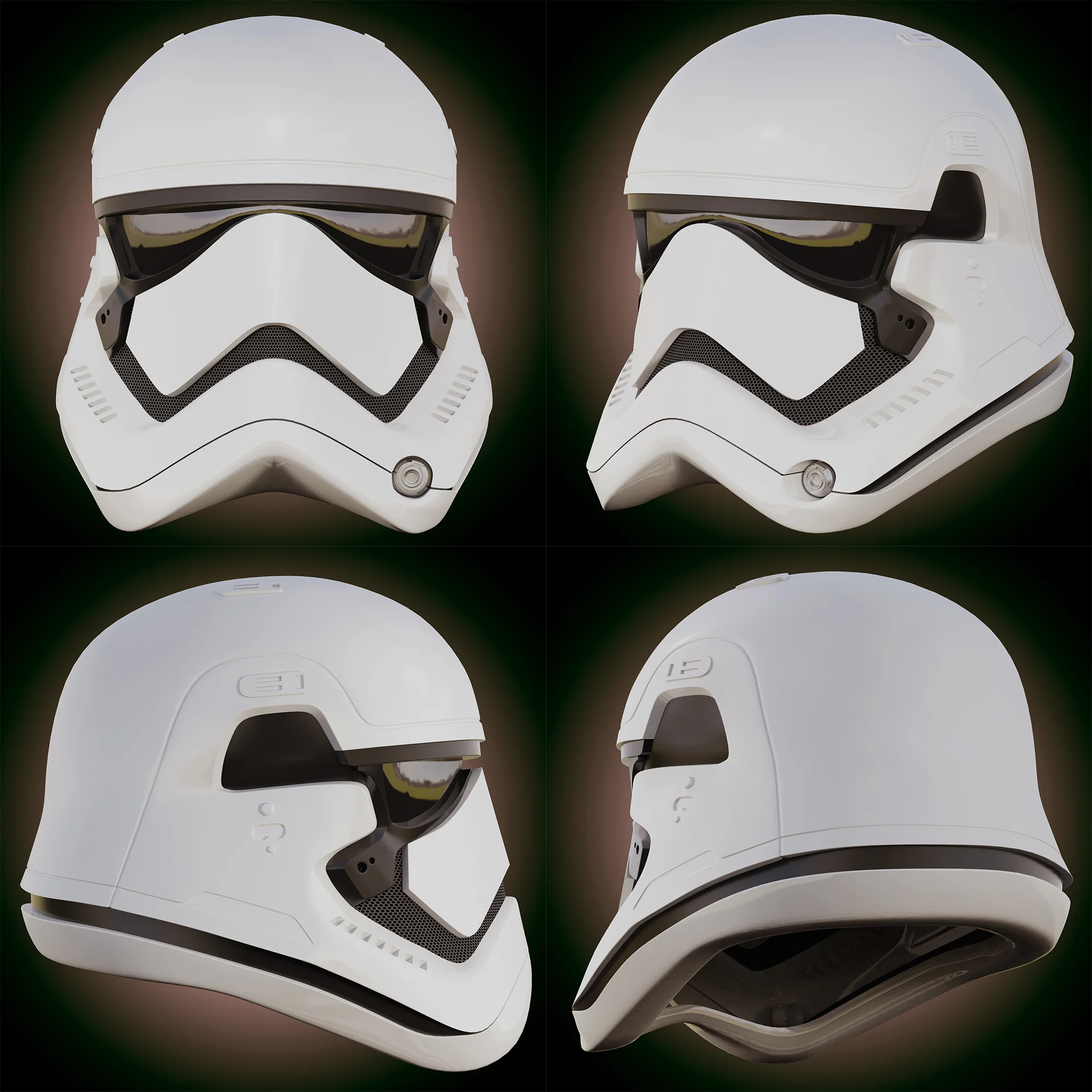 First Order Stormtrooper Helmet — 3D model preview 15