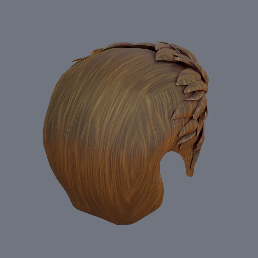 Male Hairstyle 02, 3D model preview 7