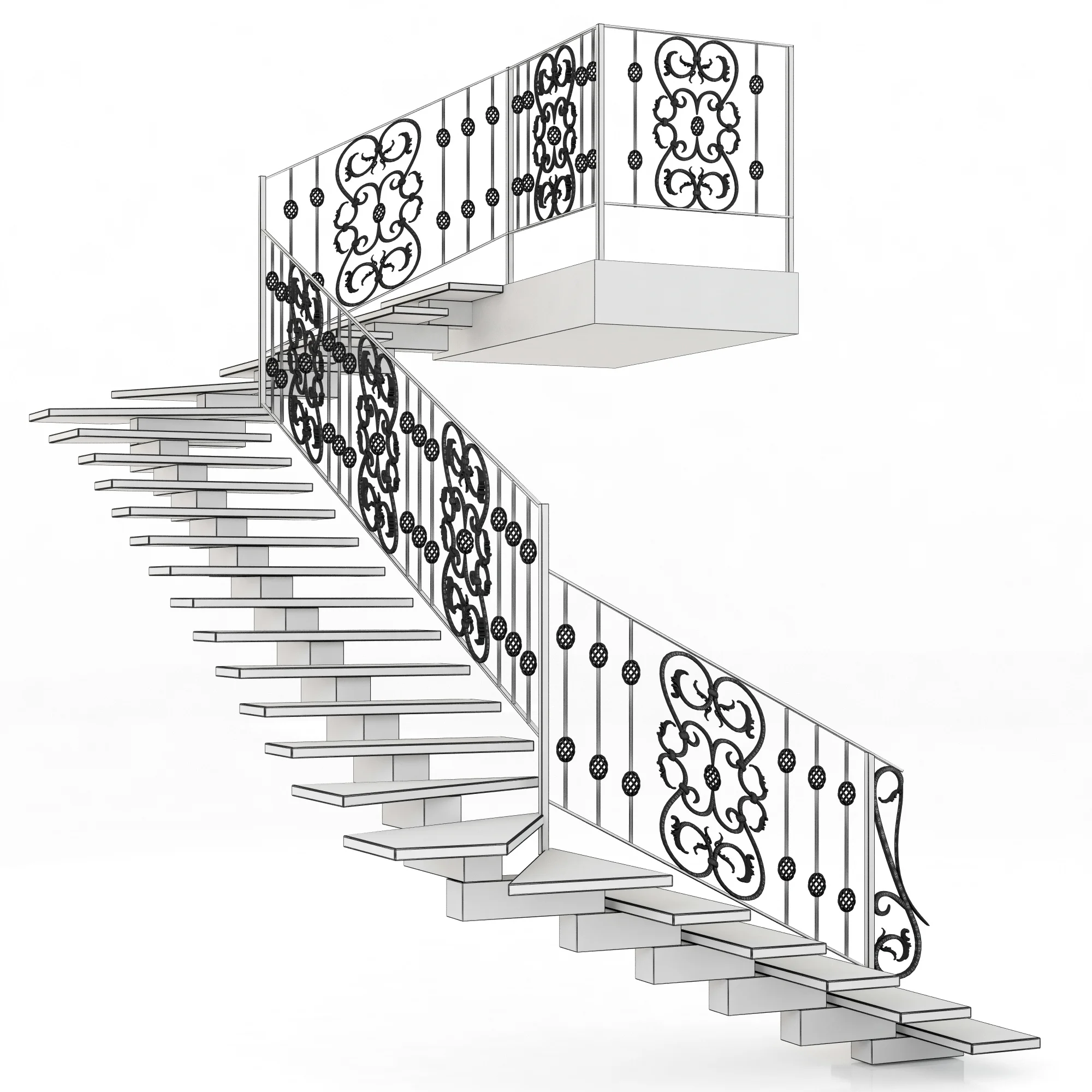 Stairs 10 — 3D model preview 1
