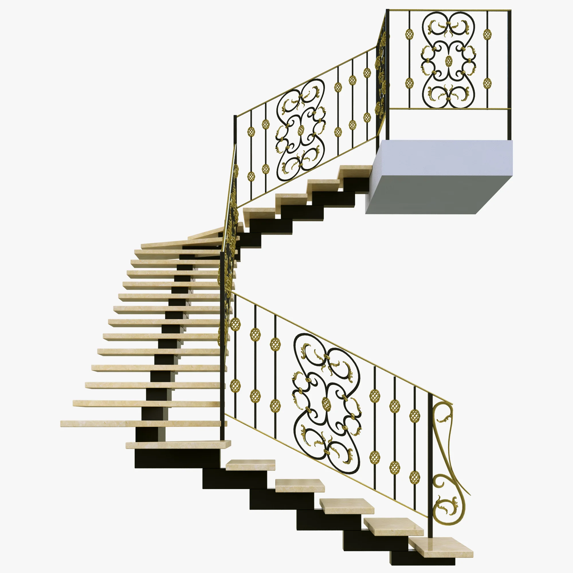 Stairs 10 — 3D model preview 2