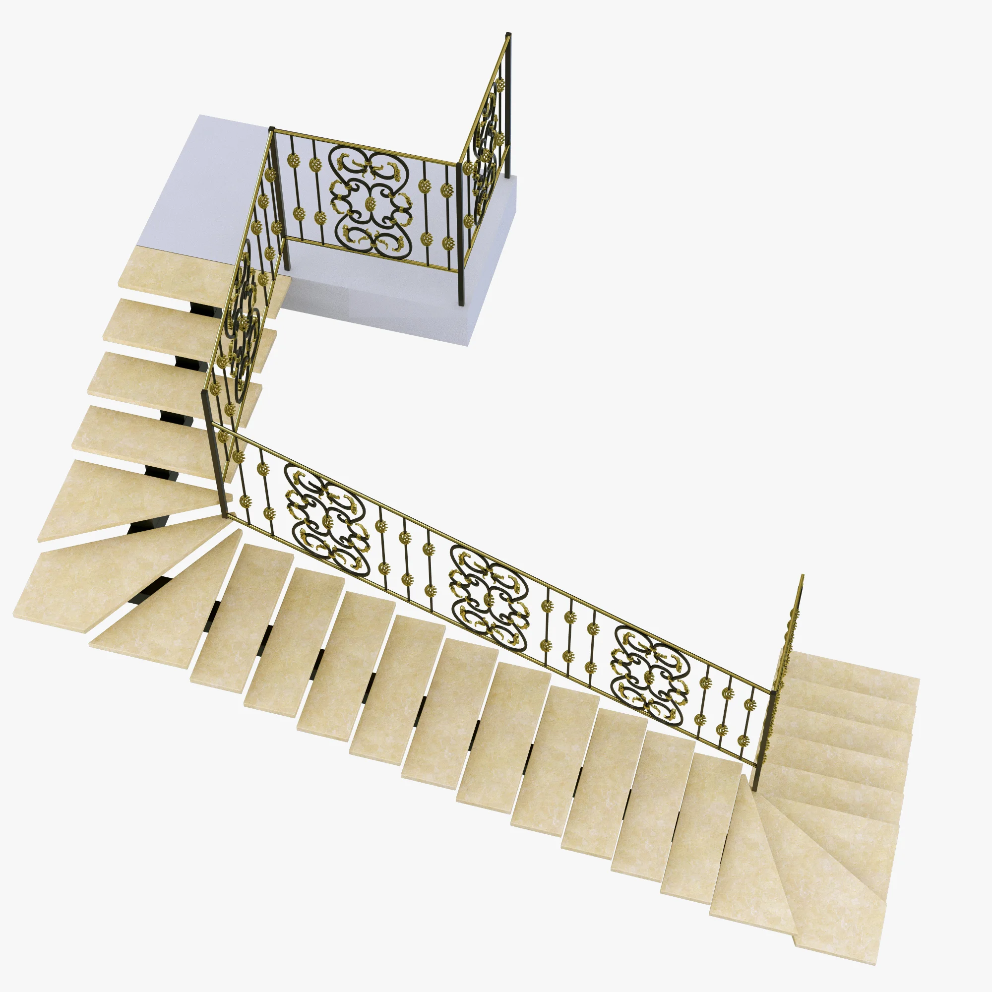 Stairs 10 — 3D model preview 10