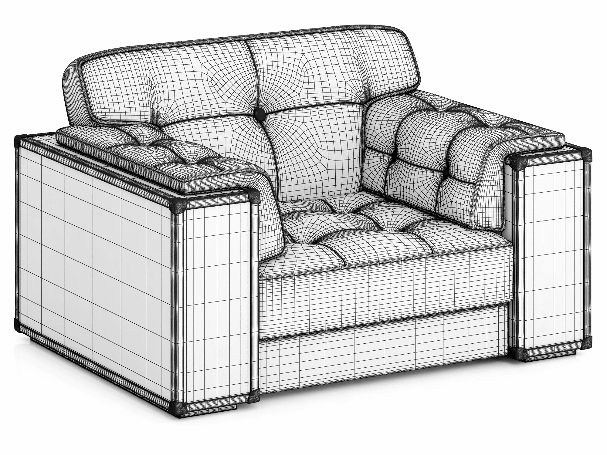 Smania Livingstone Armchair — 3D model preview 2