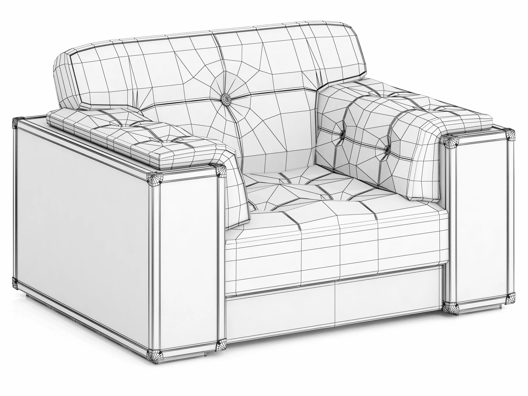 Smania Livingstone Armchair — 3D model preview 3