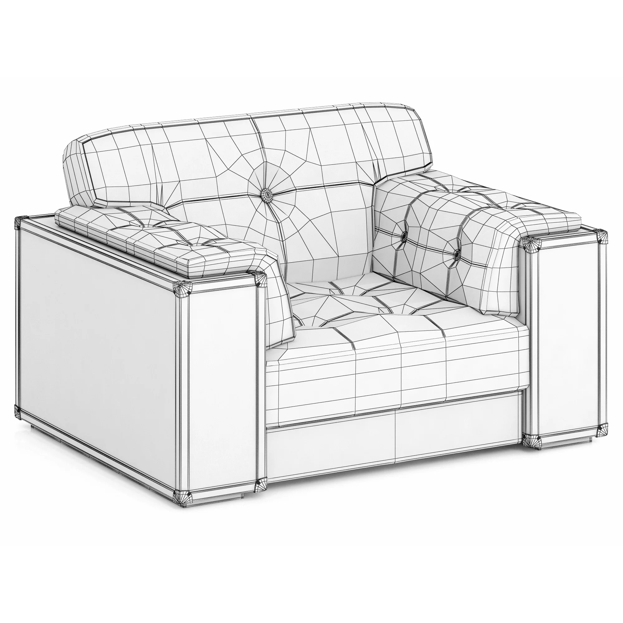 Smania Livingstone Armchair — 3D model preview 4