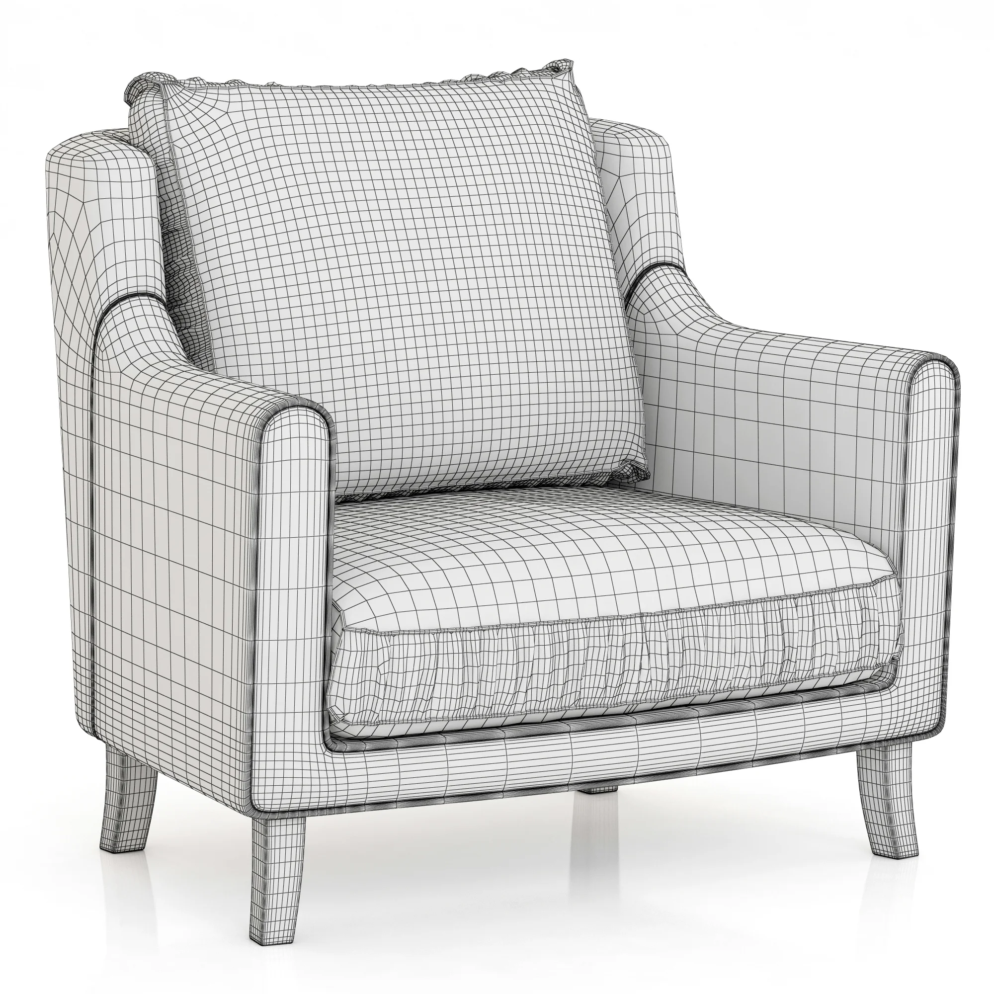 Brabbu COMO ARMCHAIR — 3D model preview 2