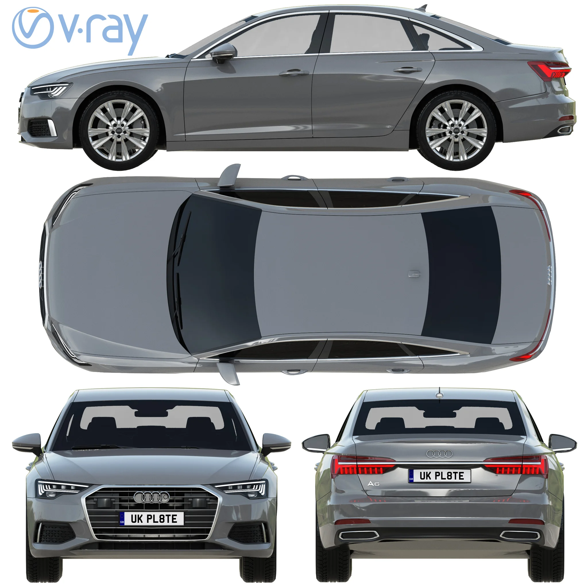 Audi A6, 3D model preview 30