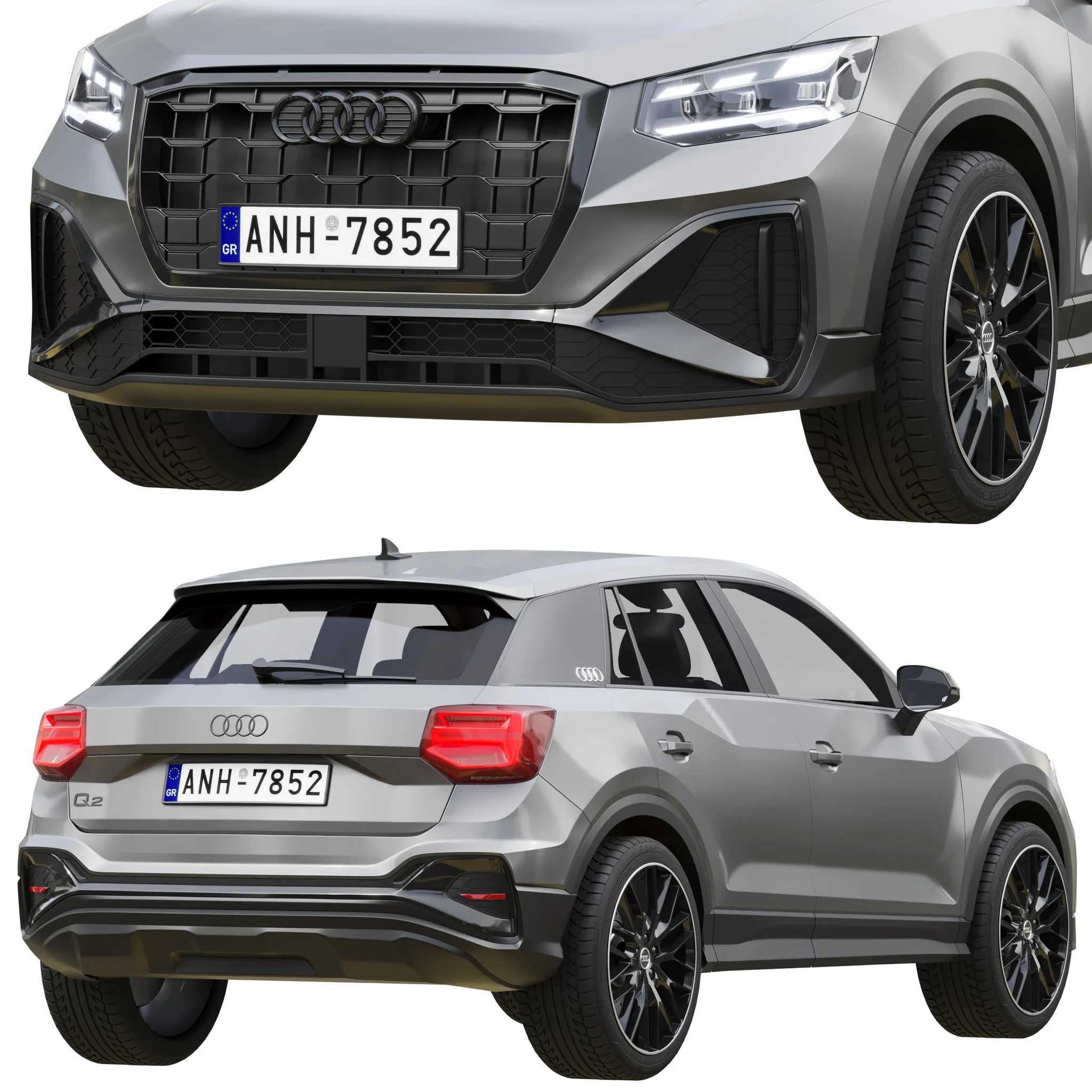 Audi Q2, 3D model preview 3