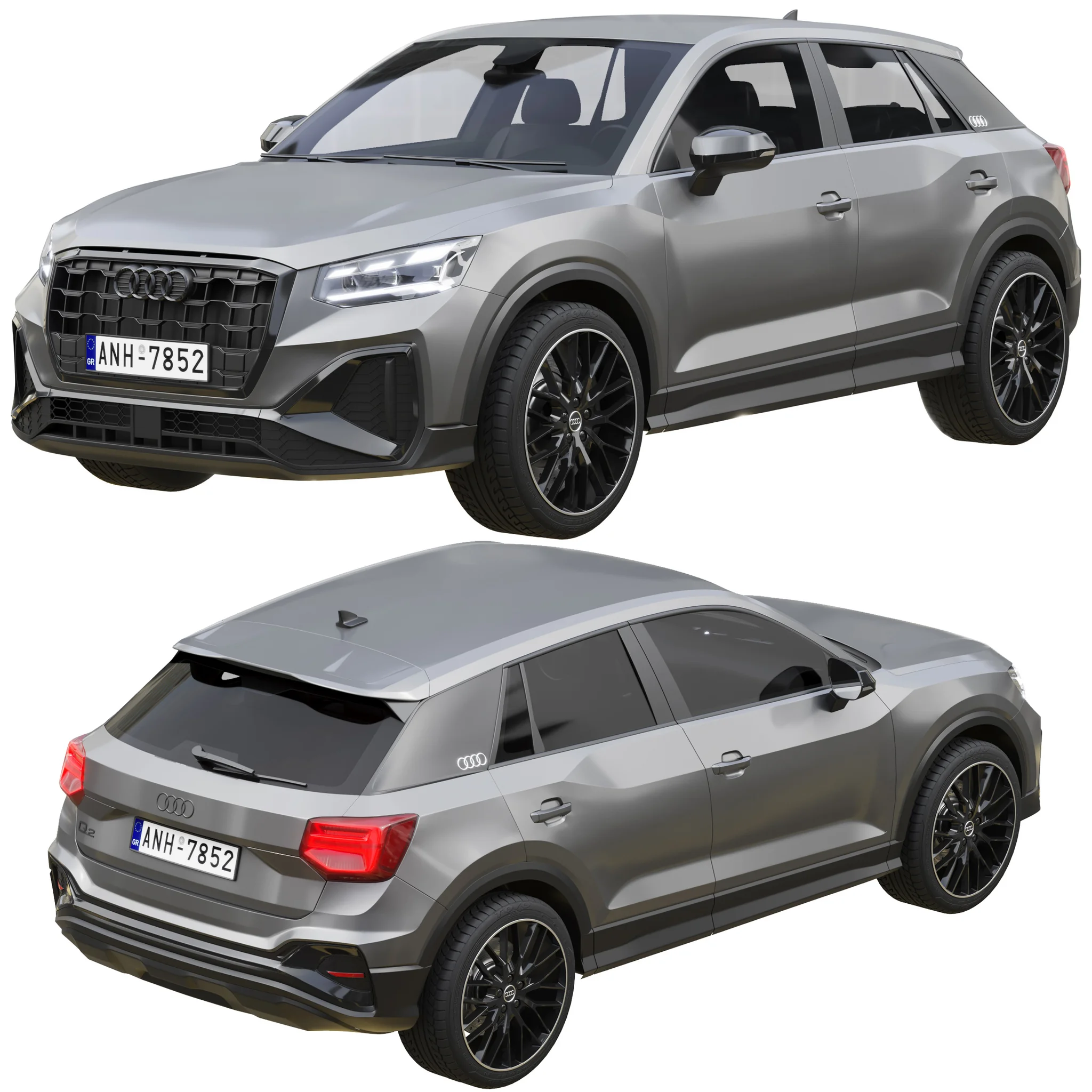Audi Q2, 3D model preview 7