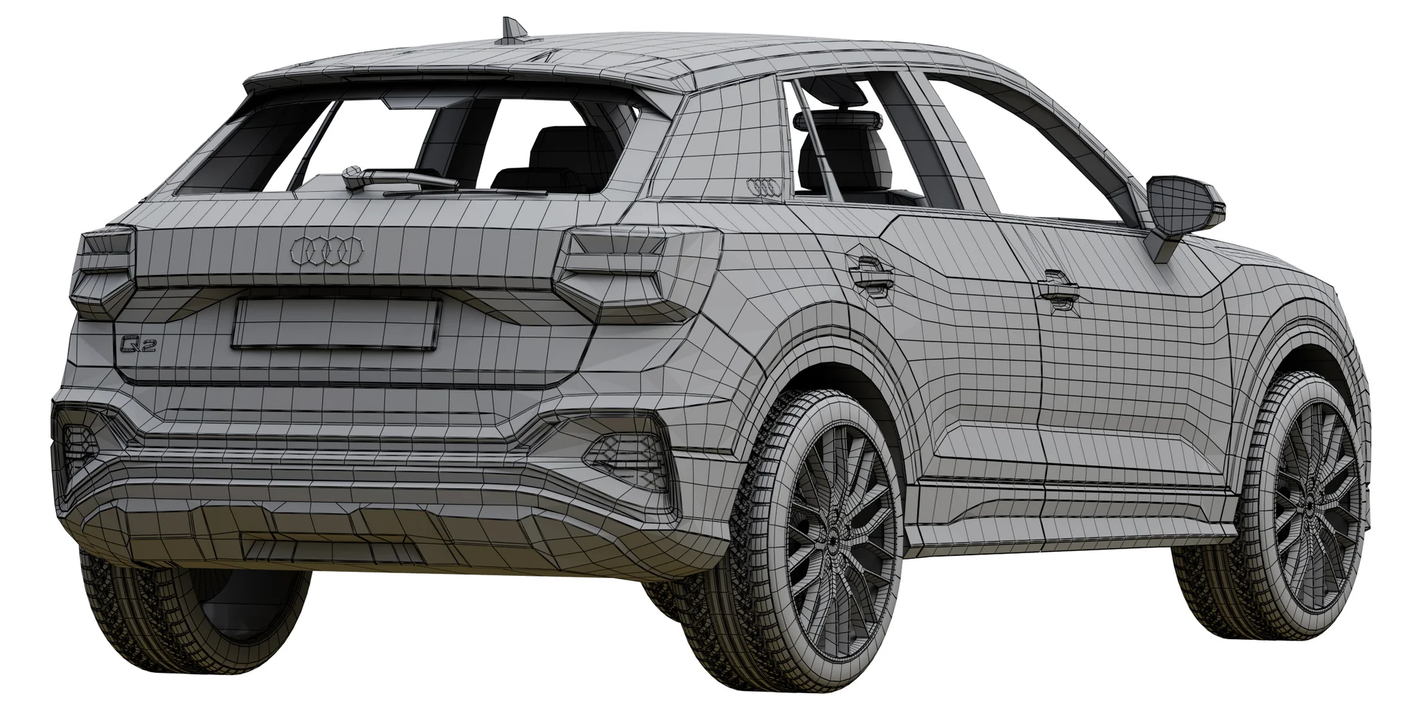 Audi Q2, 3D model preview 8