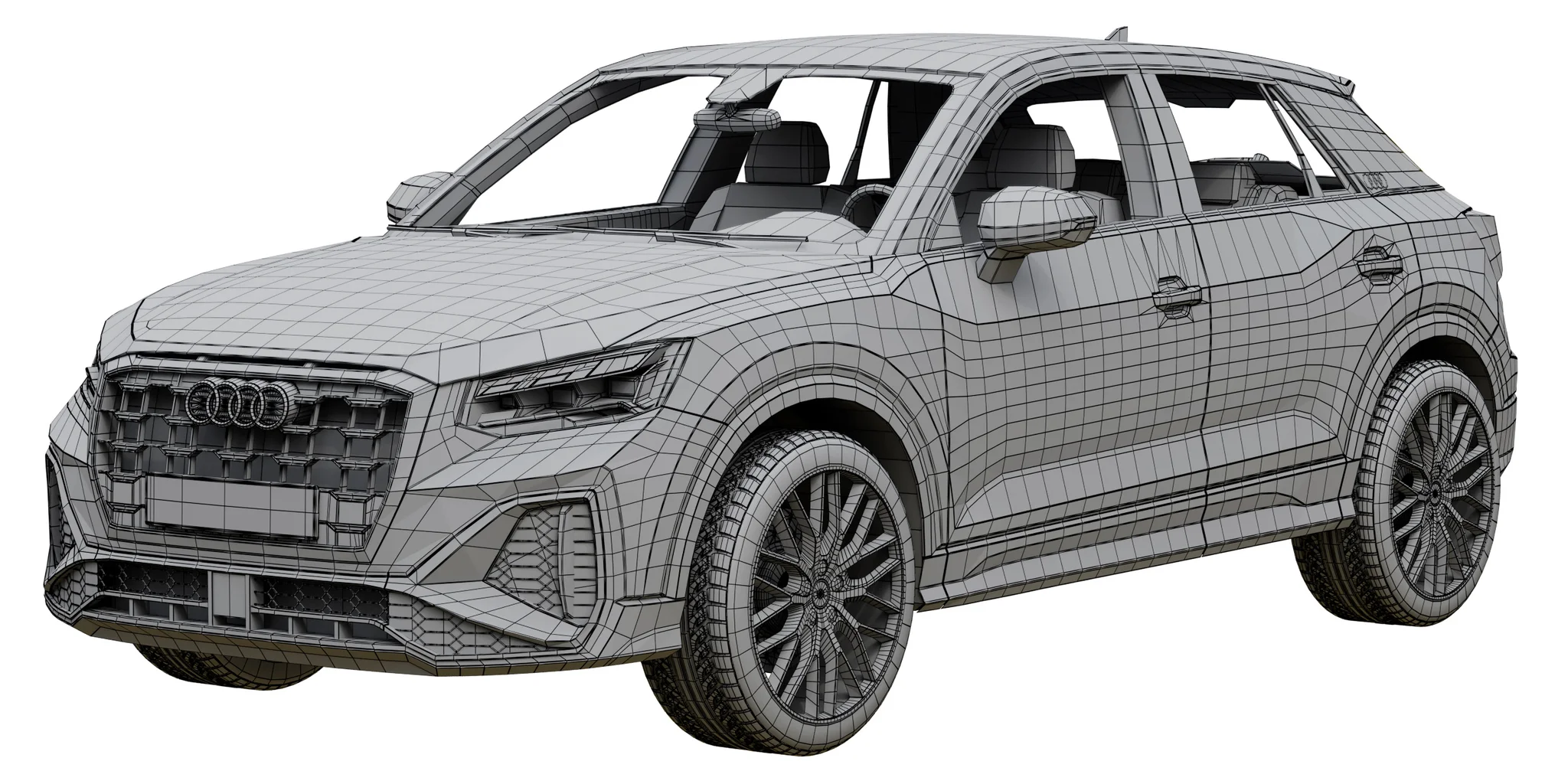 Audi Q2, 3D model preview 12