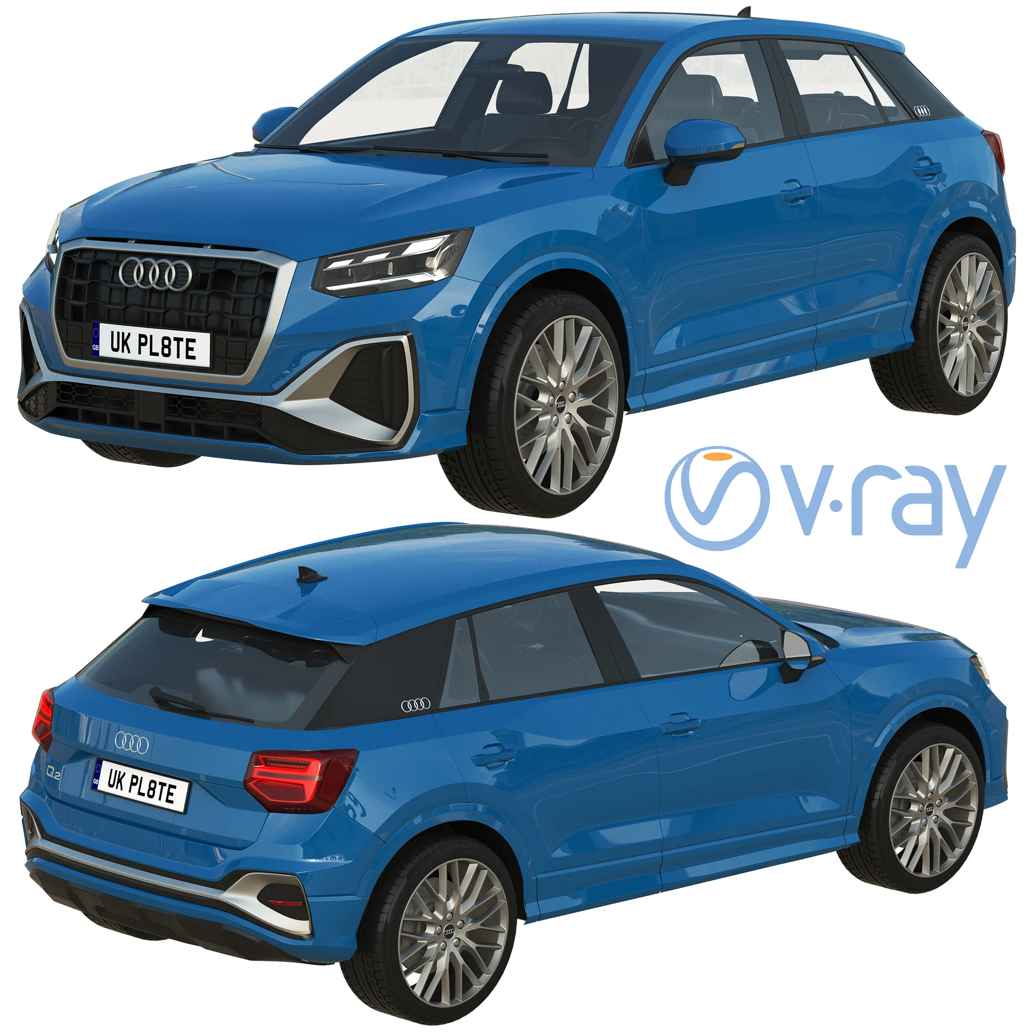 Audi Q2, 3D model preview 14