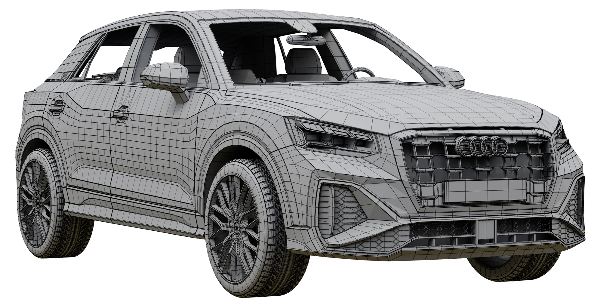 Audi Q2, 3D model preview 17